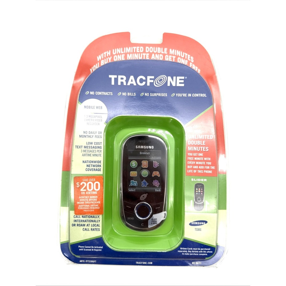 New Sealed Rare Vintage‎ Samsung T330G TracFone Prepaid Cell Phone Collector